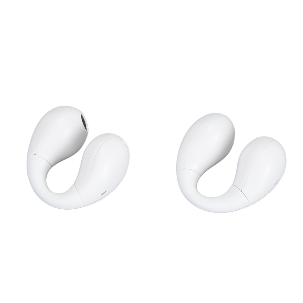 Open Ear Clip On Headphones Bluetooth 5.3 Waterproof Wireless Earbuds White 7901385757844
