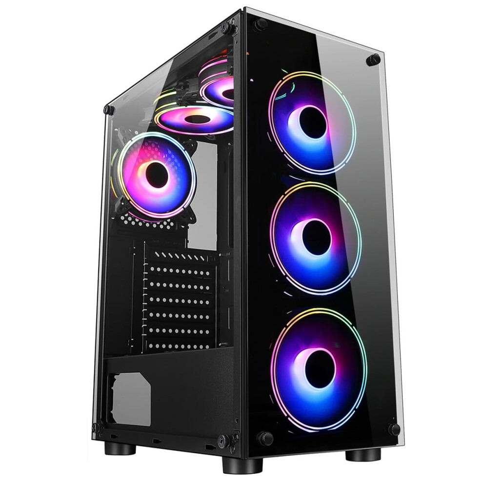 Asc Gaming Pc Intel I7 2Nd Gen 8Gb Ram 256Gb Ssd 500Gb Hdd Gt 750 6 Fan Case Black 5061114040806