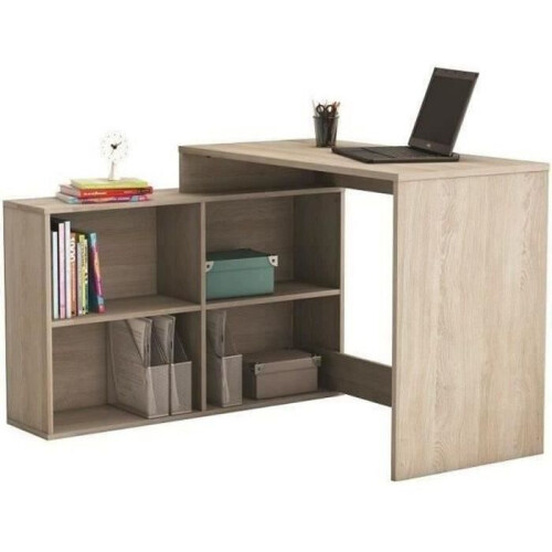 DEMEYERE Eckbüro zeitgenössisch Dekor Eiche Shannon - L 112 cm - NAGANO