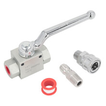 Easy To Turn On And Off Quick Connect Ball Valve Widened Handle Leakproof Design Power Washer Hose Compatibility For Seamless Integration