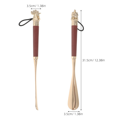 Metall-Schuhlöffel Mit Langem Holzgriff Für Boots 2
