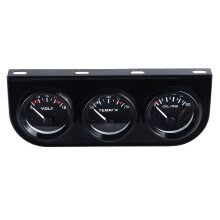 3-in-1 Car Triple Gauge Kit, 19x8x7cm, Water Temp & Oil Pressure
