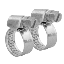 (Pack of 2) KCT 10-16mm Stainless Steel 304 Adjustable Clip Mini Small Fuel Hose Pipe Clamp