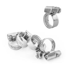 (Pack of 5) KCT 10-16mm Stainless Steel 304 Adjustable Clip Mini Small Fuel Hose Pipe Clamp