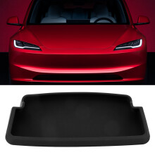 Soft Silicone Center Console Organizer Tray for Tesla Model 3 Highland 2024 Black