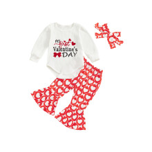 (12-18 Months, Red) 3 buc fete clopot pantaloni