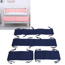 Soft Padded Baby Crib Liner Protectors Cotton Polyester 67x25.5cm
