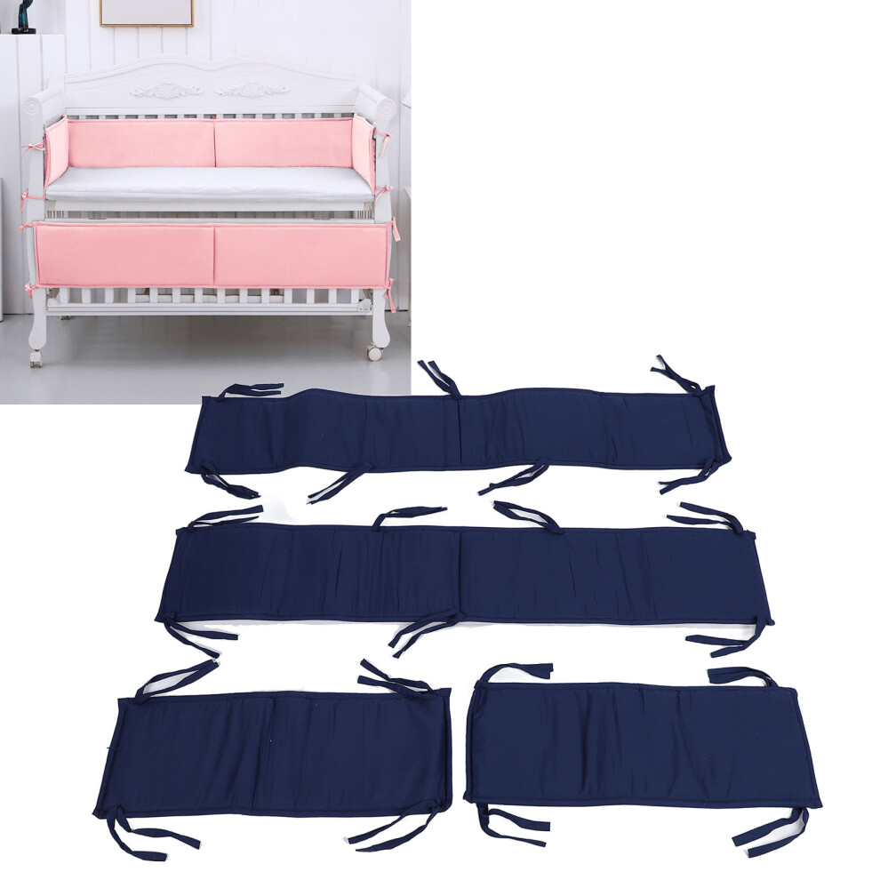 Soft Baby Crib Bumper Padding, Cotton Polyester, 67x25.5cm & 129.5cm