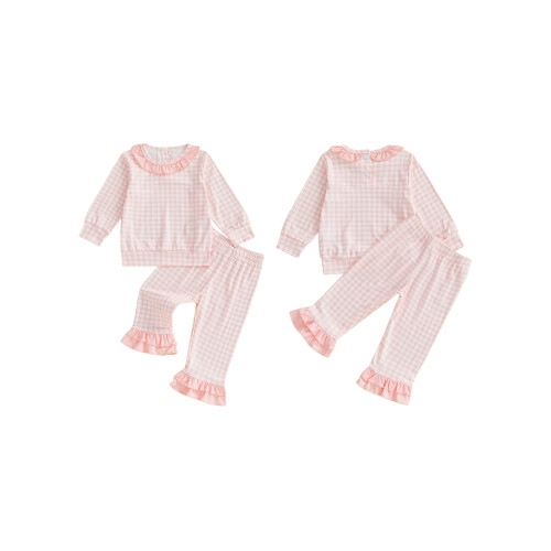 (18-24 Months, Pink) Σετ παντελονιών 2 μακριά μανίκια 1