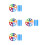 4Sets Leichter Multicolor Fallschirm Kinder Sensory Integration 4