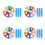 4Sets Leichter Multicolor Fallschirm Kinder Sensory Integration 6