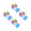 4Sets Leichter Multicolor Fallschirm Kinder Sensory Integration 7
