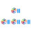 4Sets Leichter Multicolor Fallschirm Kinder Sensory Integration 10