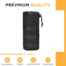(Black) Outdoor Water Bottle Holder for Hiking & Camping