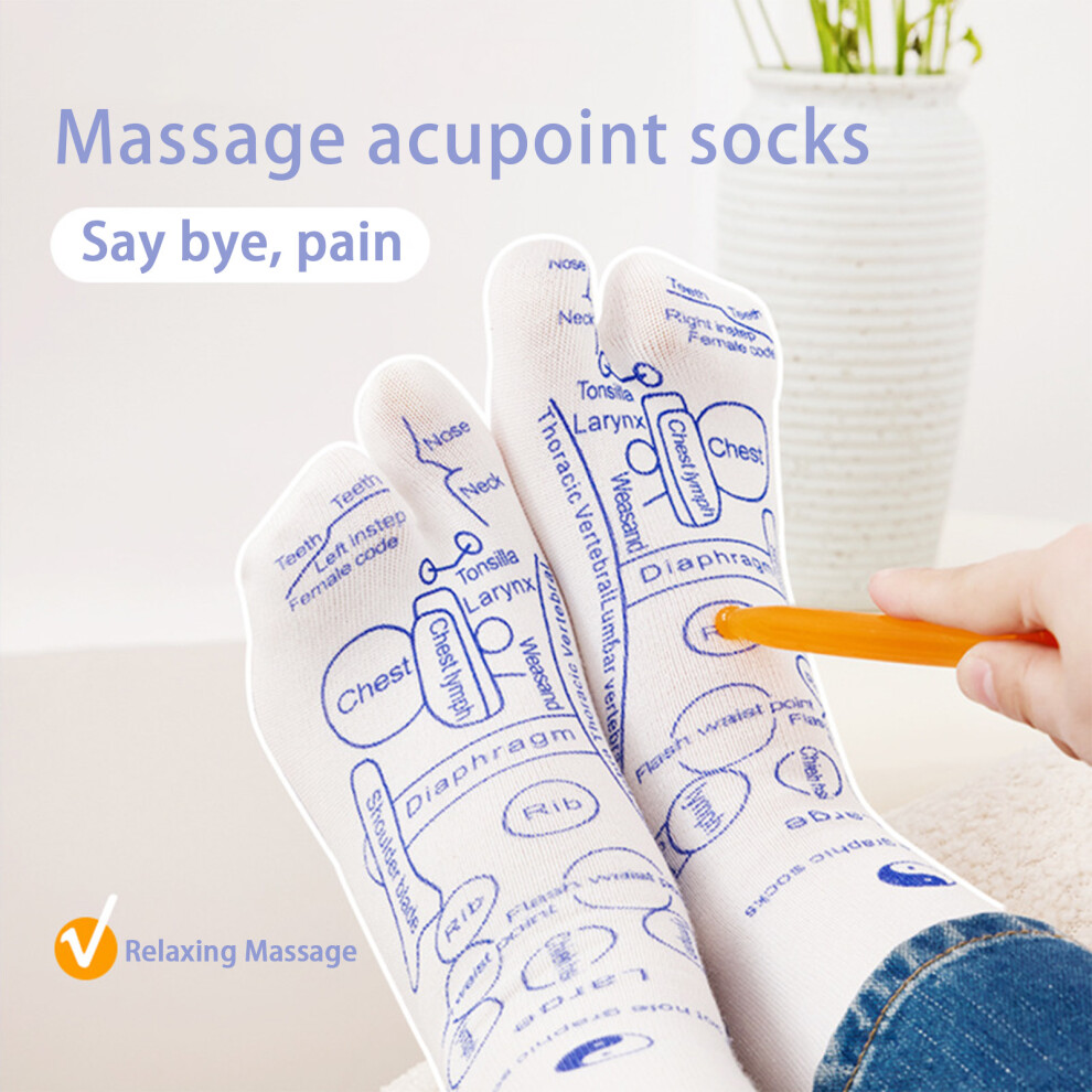 Penghui-Toys (Amber, 3-Piece Set) Foot Massage Socks For Blood Circulation - Men & Women