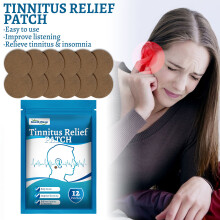 12pcs Ear Ring Relief Patch, Natural & Breathable