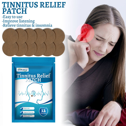 12pcs Ear Ring Relief Patch, Natural & Breathable