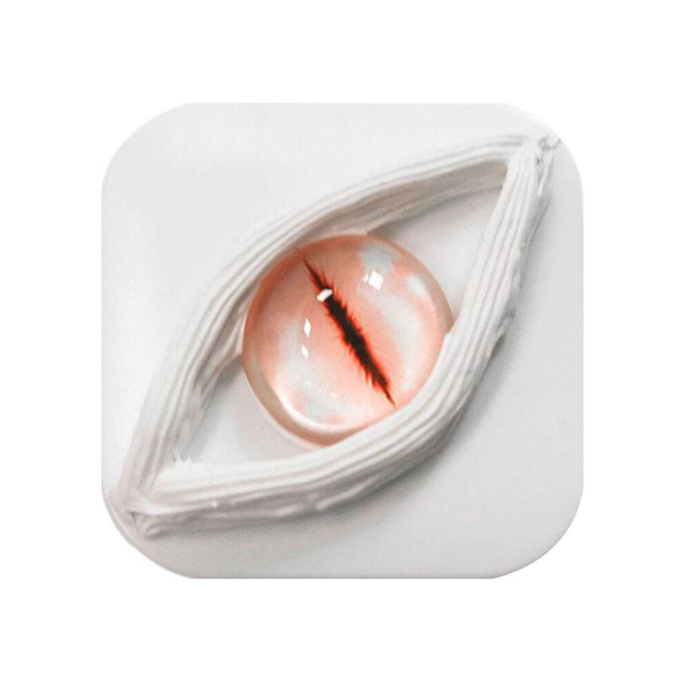 Penghui-Toys White (White) Scary Eyes Contact Case - Leakproof Travel