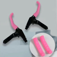 (Pink) Silicone Brake Cover for Bike & Scooter - Durable & Comfy