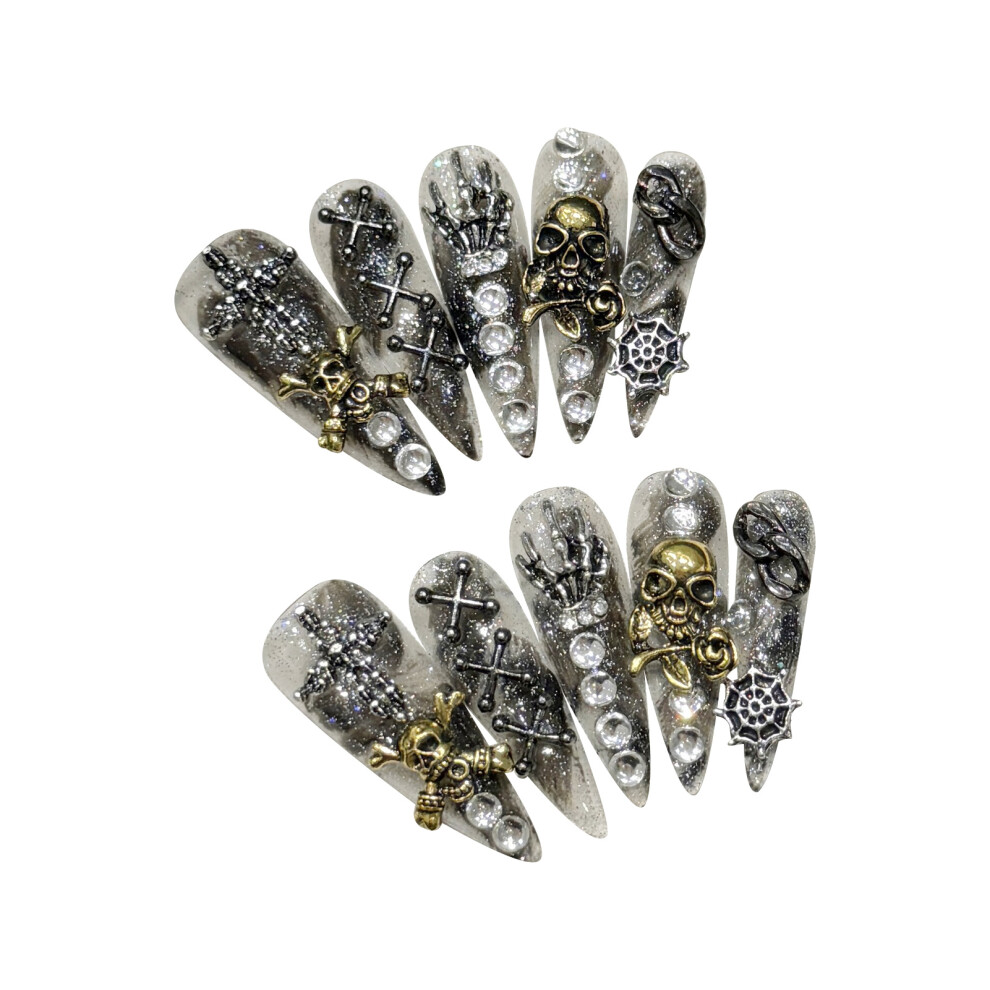Penghui-Toys (M) Halloween Fake Nails, Chip-Proof & Smudge-Proof, Salon Supply