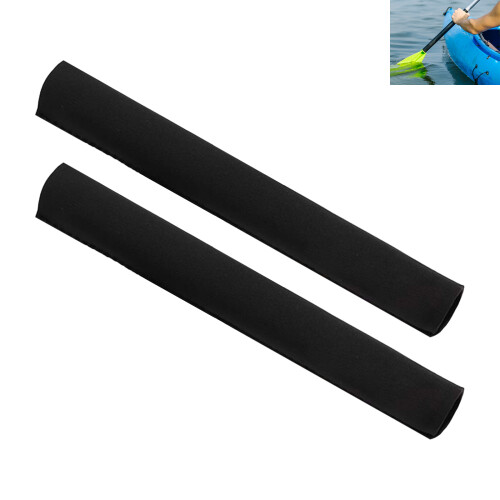 (Black) Non-Slip Kayak Paddle Grips - Light & Soft Covers 2