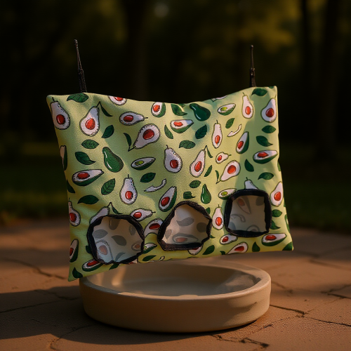 (L) Rabbit Hay Feeder Hanging Bag for Pets 1