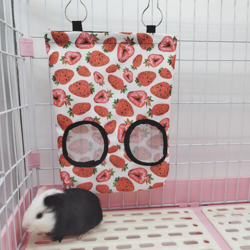 (S) Rabbit Hay Feeder Hanging Bag for Pets 2