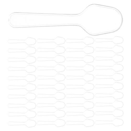 500Pièces Cuillères Transparentes Jetables Pour Gâteaux