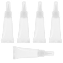 5Pièces Tubes Transparents Rechargeables Pour Gloss Souples DIY