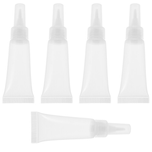 5Pièces Tubes Transparents Rechargeables Pour Gloss Souples DIY