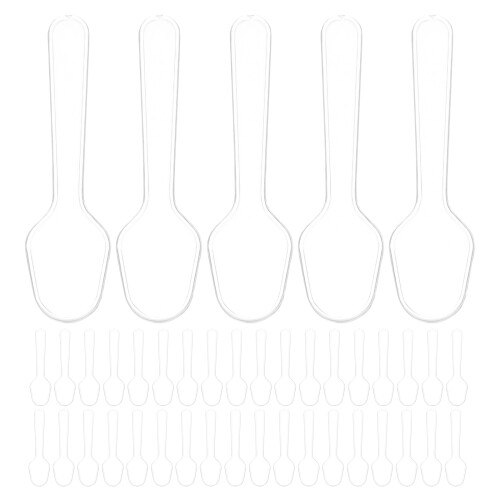 500Pièces Cuillères Transparentes Jetables Pour Gâteaux 1