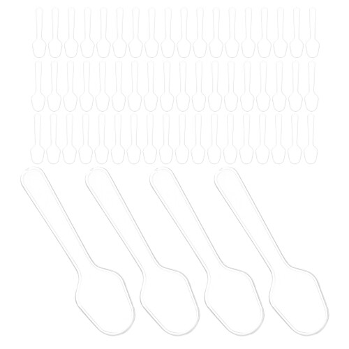 500Pièces Cuillères Transparentes Jetables Pour Gâteaux 2