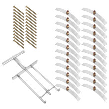 100Pièces Outil Réparation Boîte Électrique Argenté Kit Fixation Prise