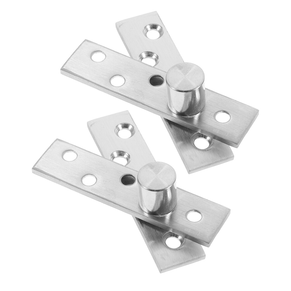 8Pairs Silver Stainless Pivot Hinges For Home Use Durable 3673383790195