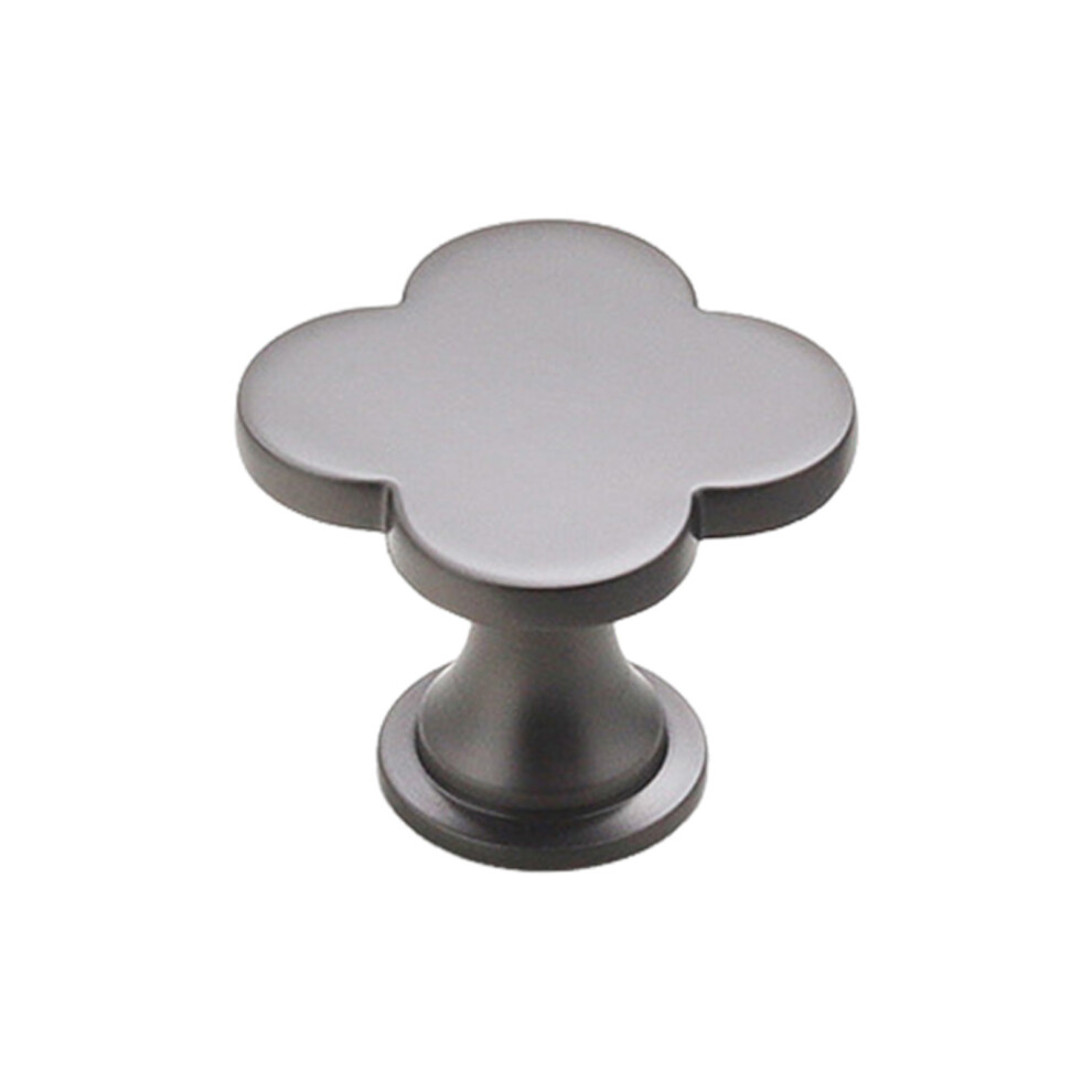 (Titanium Gray) Clover Zinc Alloy Cabinet Knob For Kitchen Wardrobe 6001832671561