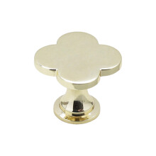 (K gold) Clover Zinc Alloy Cabinet Knob for Kitchen Drawer