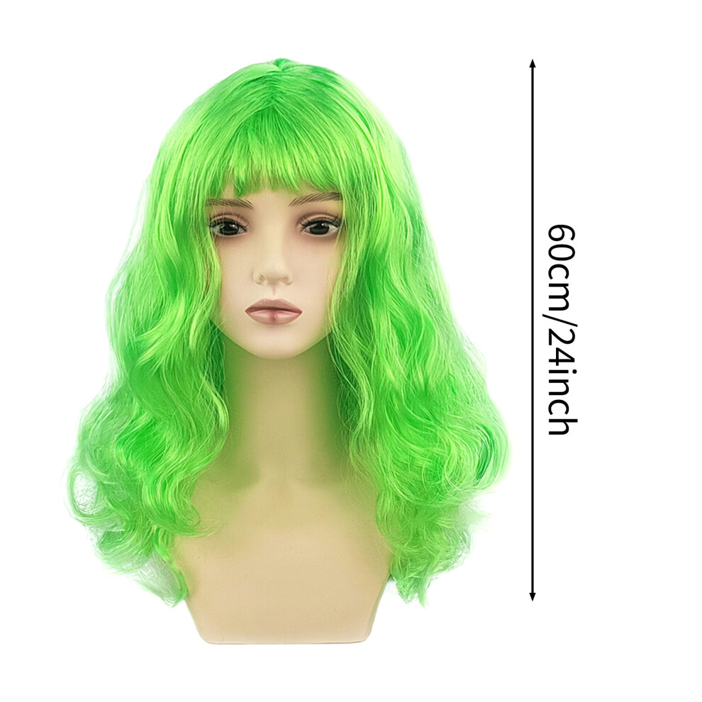 Dachuang Beauty Unisex Green (, One Size) Realistic Wave Wigs For Photography & Stage