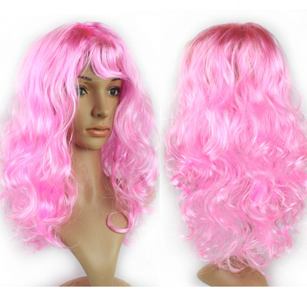 Penghui-Toys Unisex Pink (, One Size) Realistic Wave Wigs For Photography & Stage
