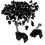 Round Black  5mm Cable Clips Secure Fastenings Cables [100 Pack] 1