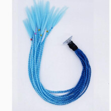 (Royal Blue Sky Blue) Motorcycle Helmet Hair Braids with Suction Cup