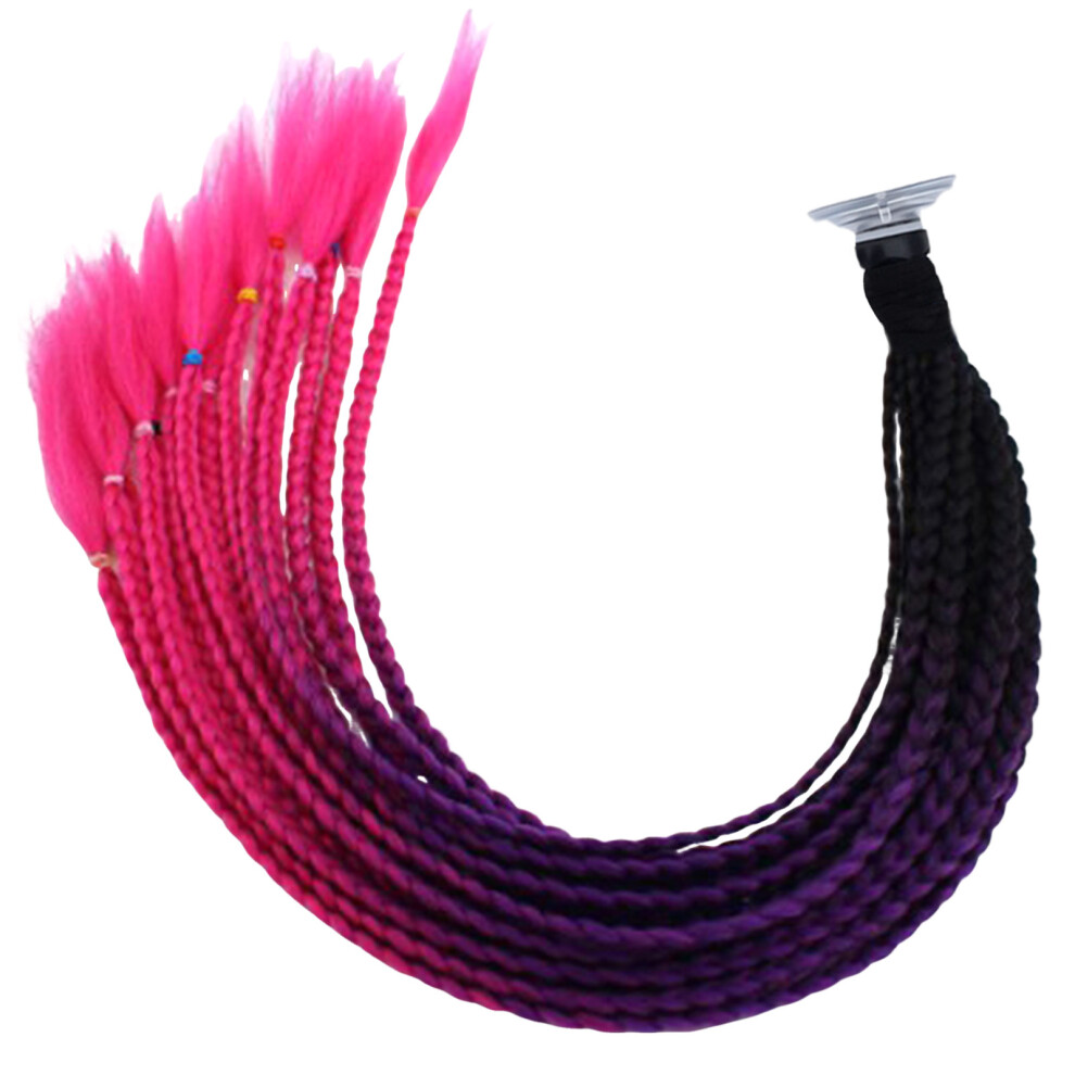 ( Rose) Motorcycle Helmet Braid Hair Decoration With Suction Cup Purple 6253032994463
