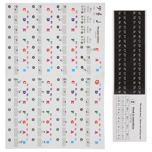 Piano Stickers for Keys Smooth Design Safe and 2