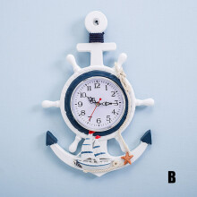 (B) Creative Anchor Wall Clock for Home Decor