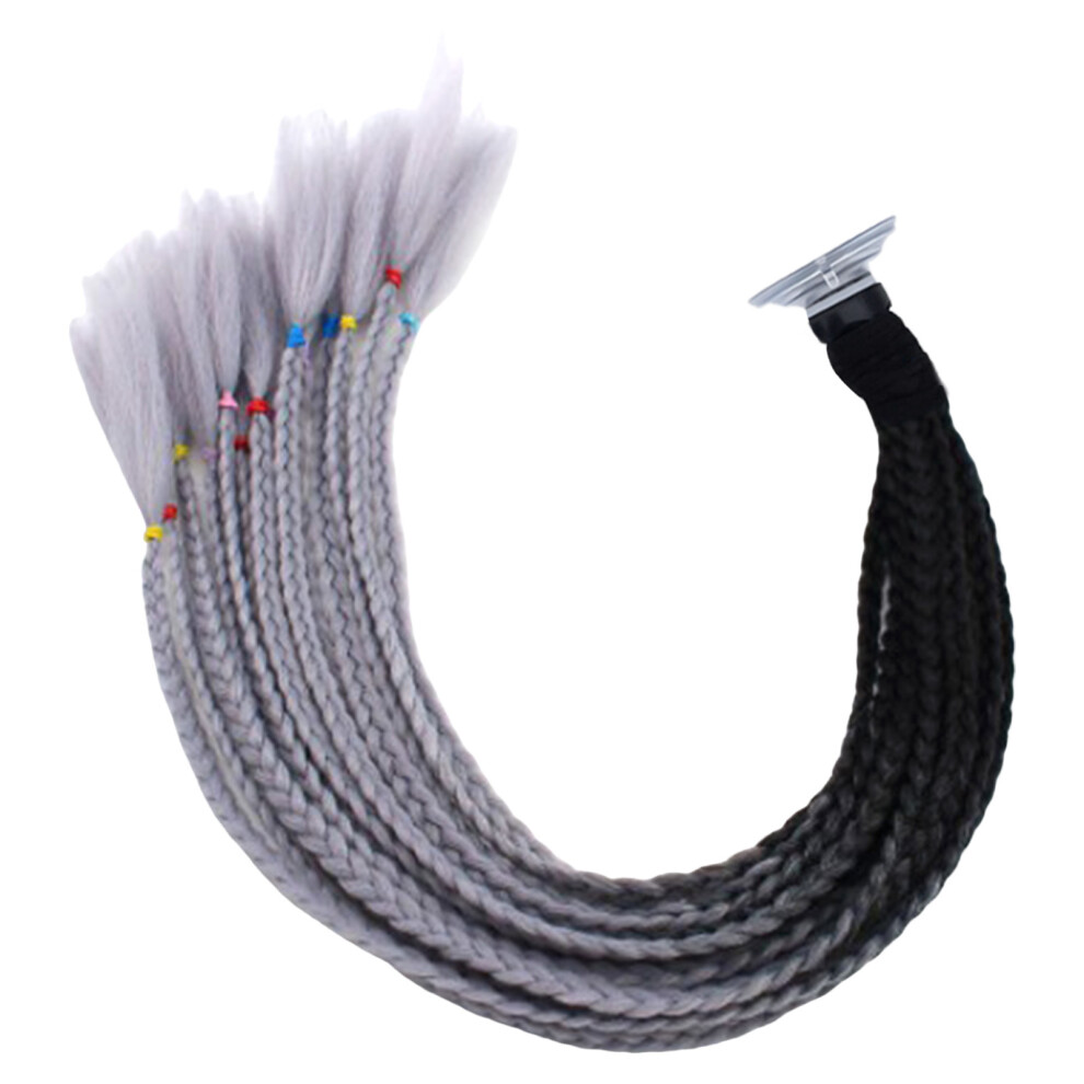 (Blackgrey) Motorcycle Helmet Hair Braids With Suction Cup 6017806817644