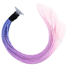 (Blue Purple Pink) Motorcycle Helmet Hair Braids with Suction Cup