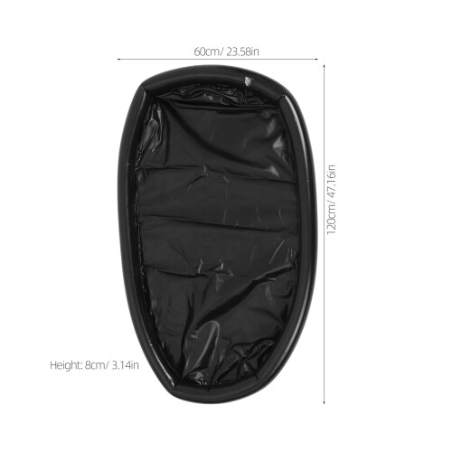 Couvercle Bain Pliable Oxford Tissu Noir Résistant Polyvalent 1