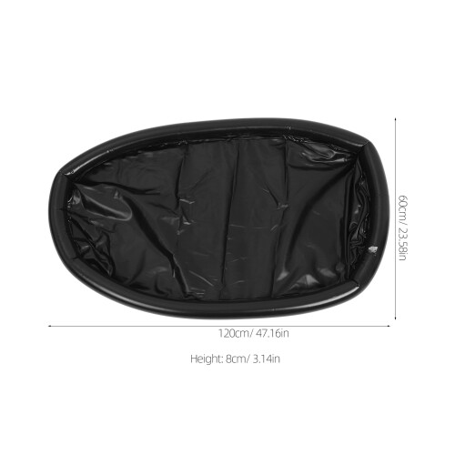 Couvercle Bain Pliable Oxford Tissu Noir Résistant Polyvalent 2