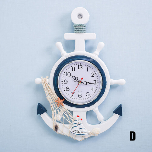 (D) Creative Anchor Wall Clock for Home Decor 2