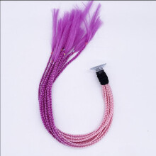 (Pink + Purple) Motorcycle Helmet Hair Braids with Suction Cup