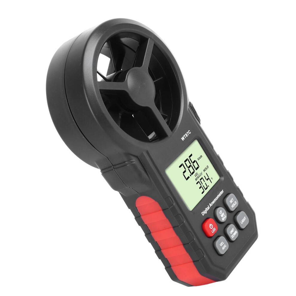 Digital Anemometer With Lcd Backlit Display, Temp & Wind Speed, Abs Material 4981385764793